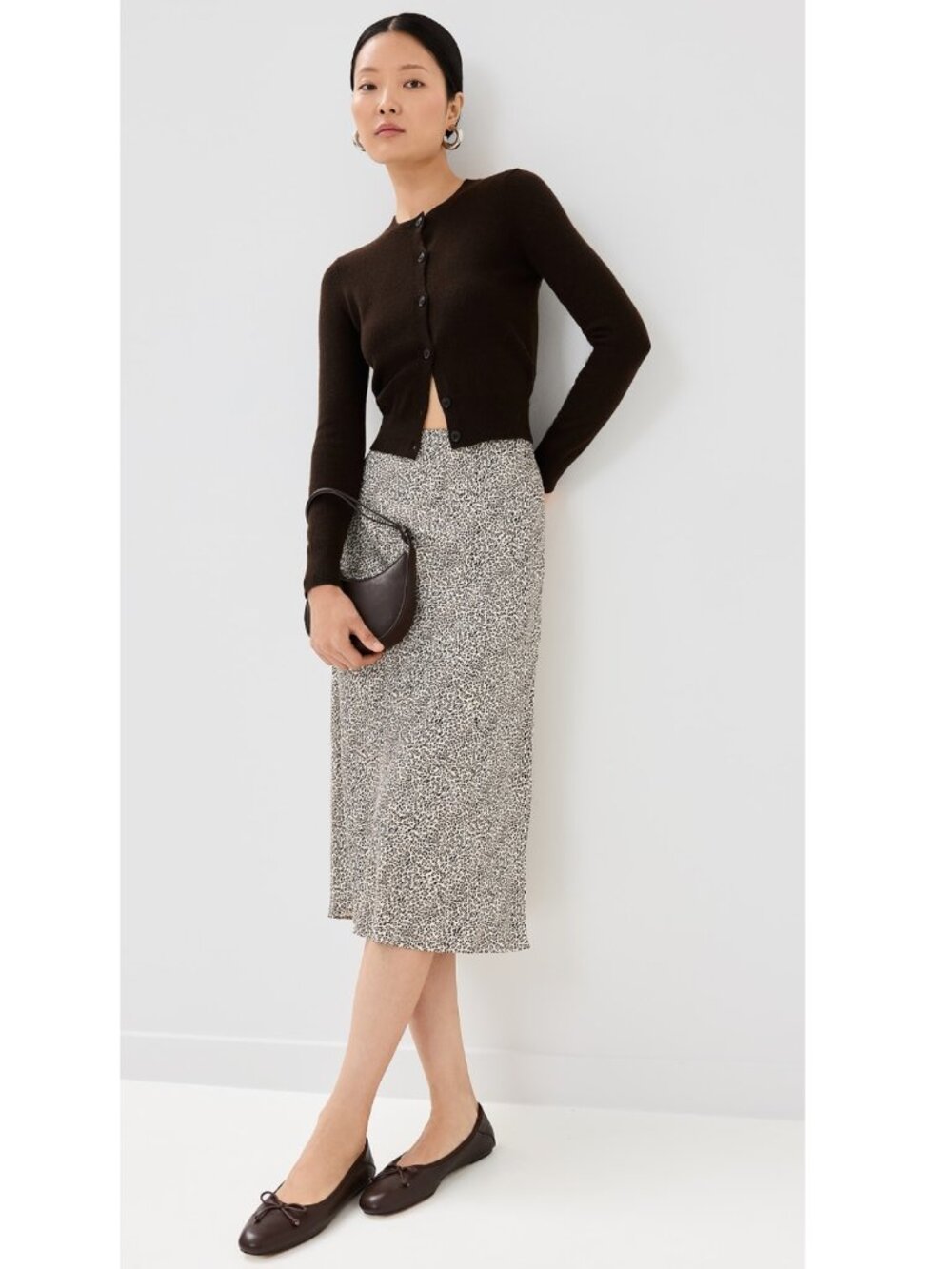 Jenni Kayne Leopard Print Slip Skirt M $195.00